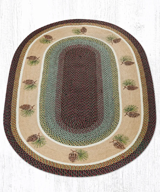 Earth Rugs OP-81 Pinecone Oval Patch 5`x8`