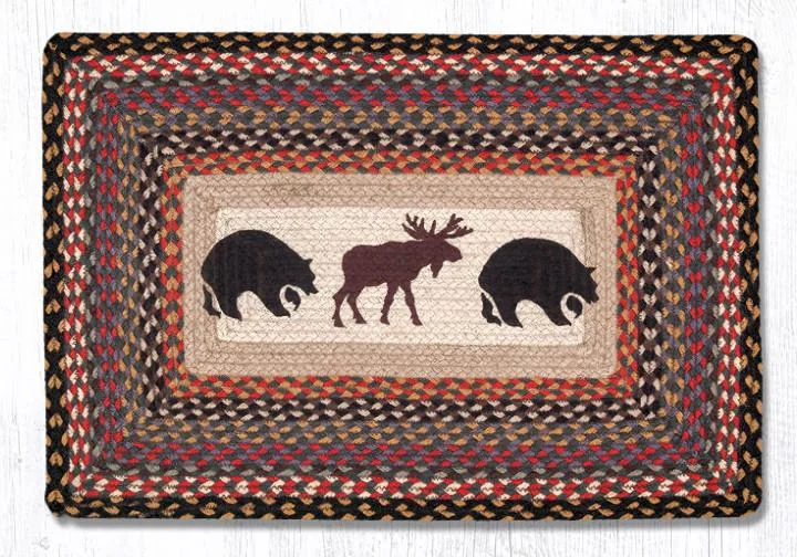 Earth Rugs PP-43 Bear/Moose Oblong Patch 20``x30``