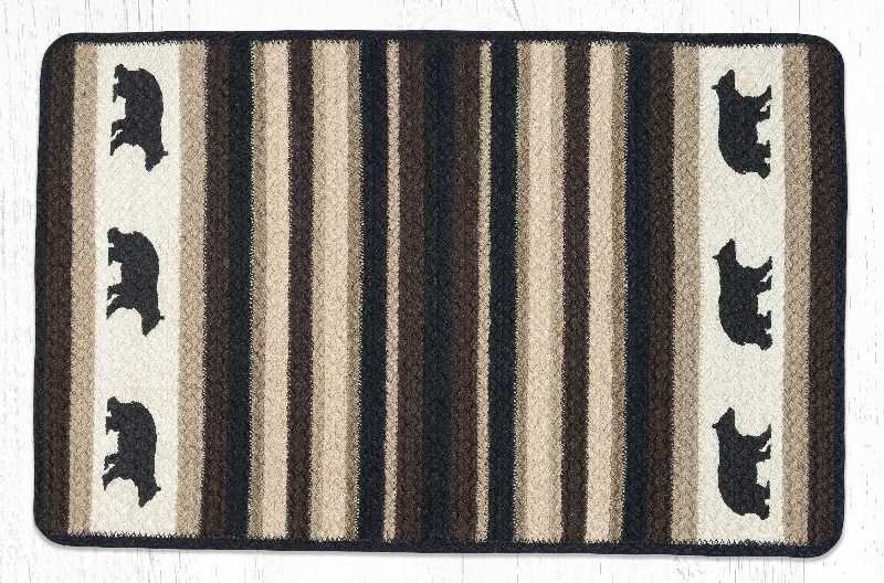 Earth Rugs VRP-313 Cabin Bear Oblong Patch 20``x30``