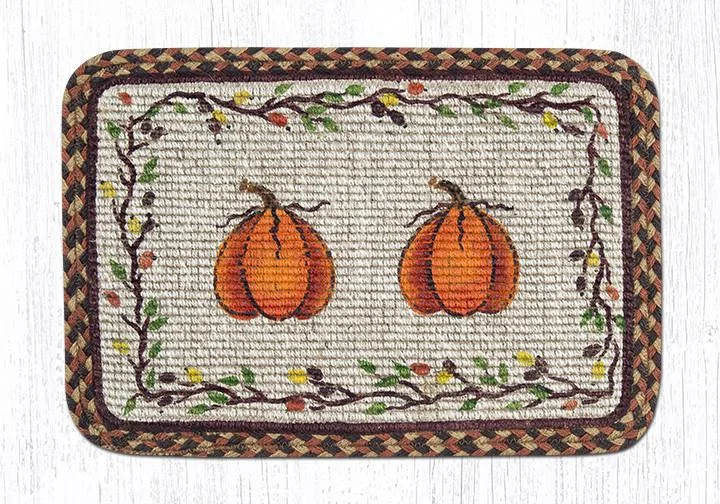 Earth Rugs WW-222 Harvest Pumpkin Wicker Weave Trivet