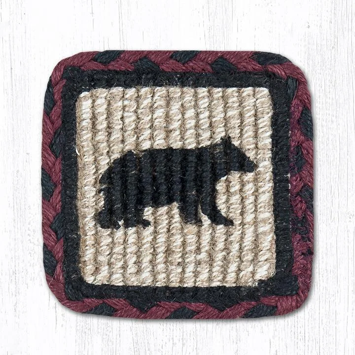 Earth Rugs WW-395 Cabin Bear Wicker Weave Swatch 10``x15``