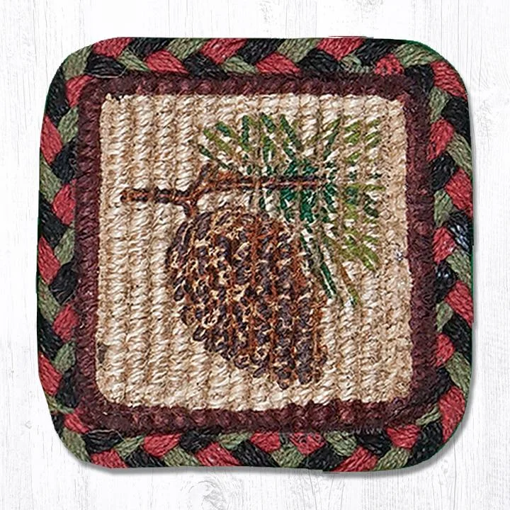 Earth Rugs WW-81 Pinecone Wicker Weave Swatch 10``x15``