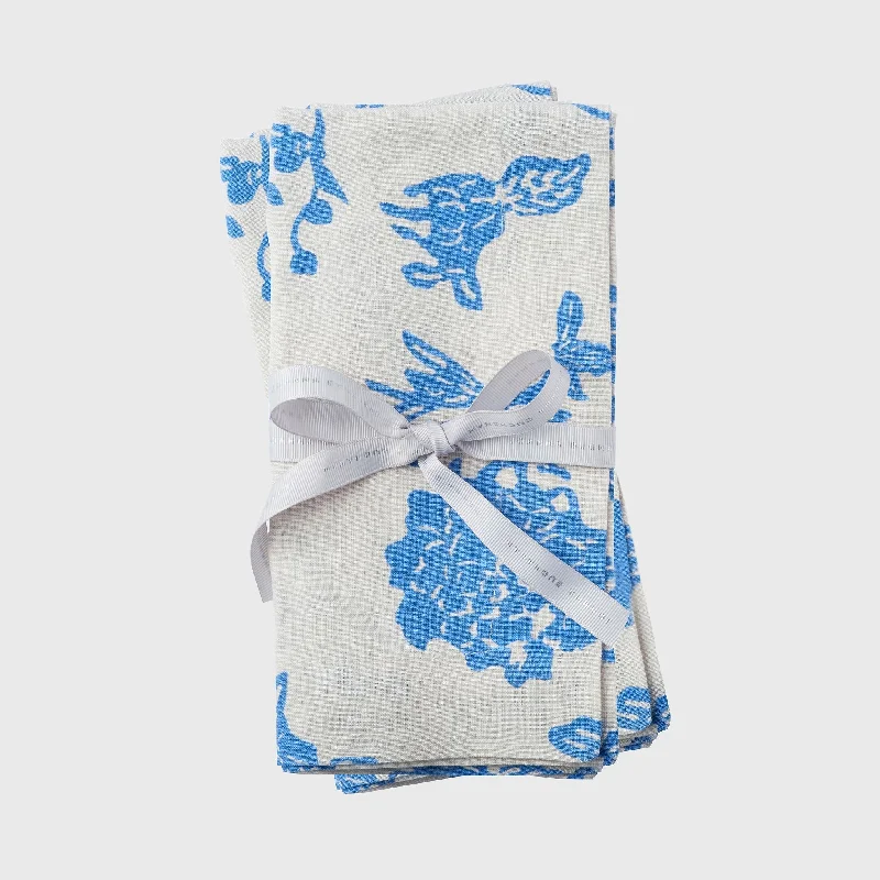 Joanna Buchanan Garden Print Napkin, Blue, Set of Two