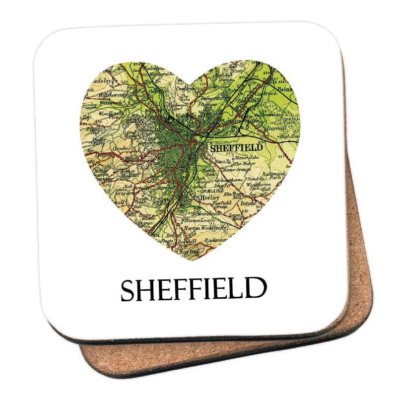 Love Sheffield Map Coaster