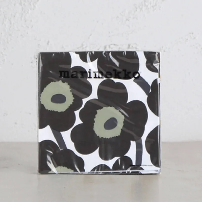 MARIMEKKO  |  UNIKKO PAPER NAPKINS  | BLACK + WHITE + OLIVE