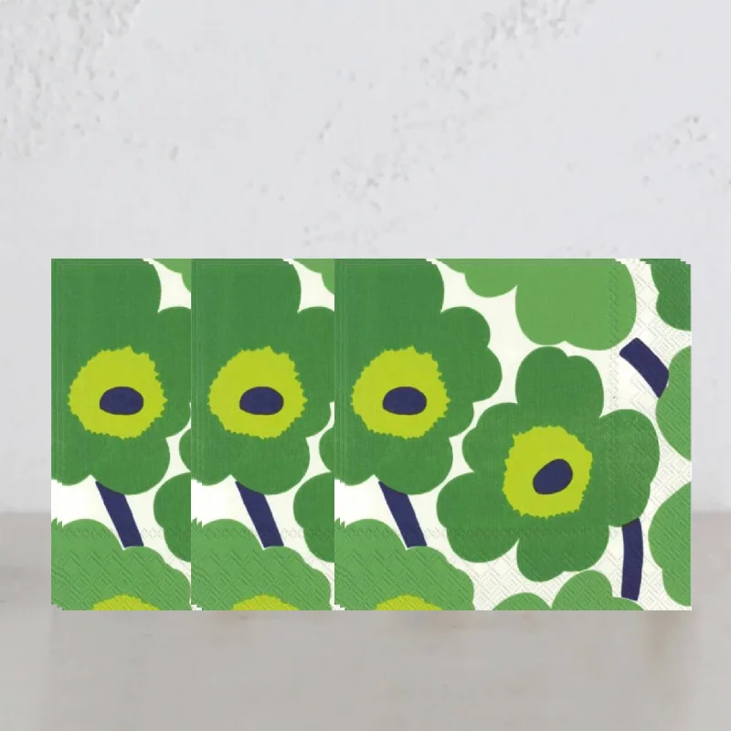 MARIMEKKO  |  UNIKKO PAPER NAPKINS BUNDLE X3  |  GREEN