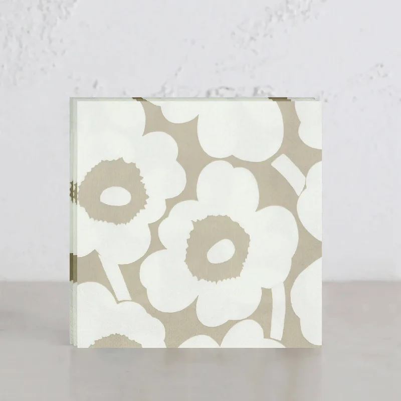 MARIMEKKO  |  UNIKKO PAPER NAPKINS  |  LINEN + WHITE