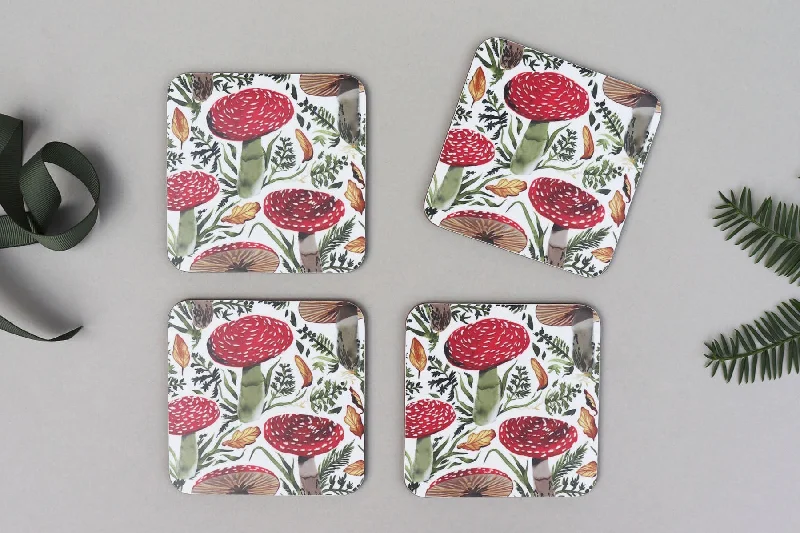 MUSHROOM COASTER SET OF FOUR