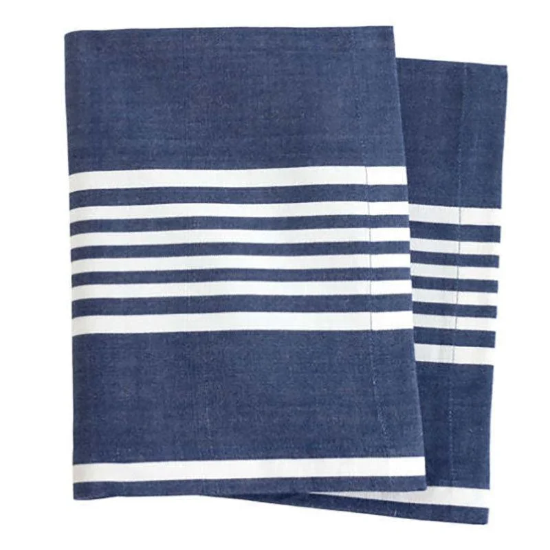 Pine Cone Hill Bistro Stripe Indigo Napkin - Set of 4