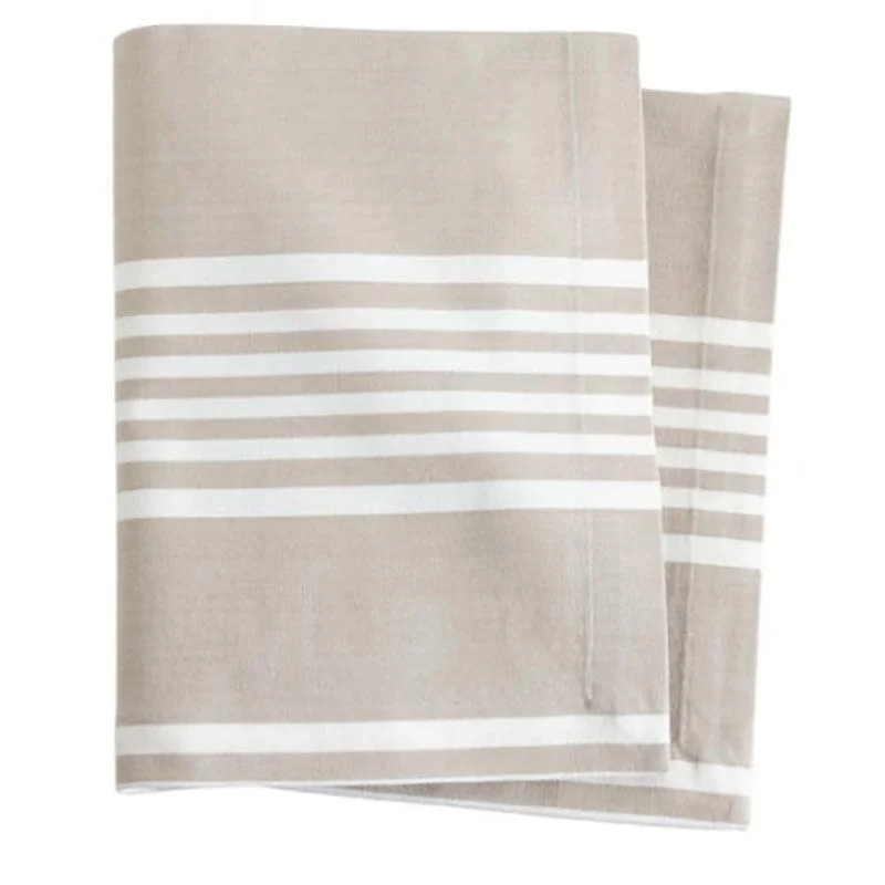 Pine Cone Hill Bistro Stripe Platinum Napkin - Set of 4