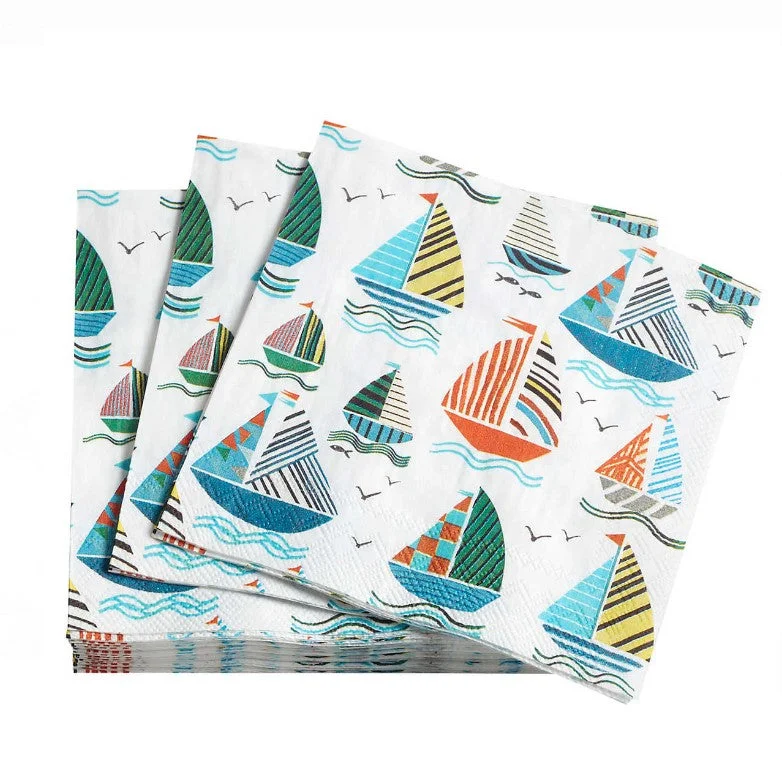 Sailboats Multi Cocktail Napkin