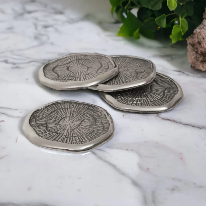 Set of 4 Dara Metal Coasters