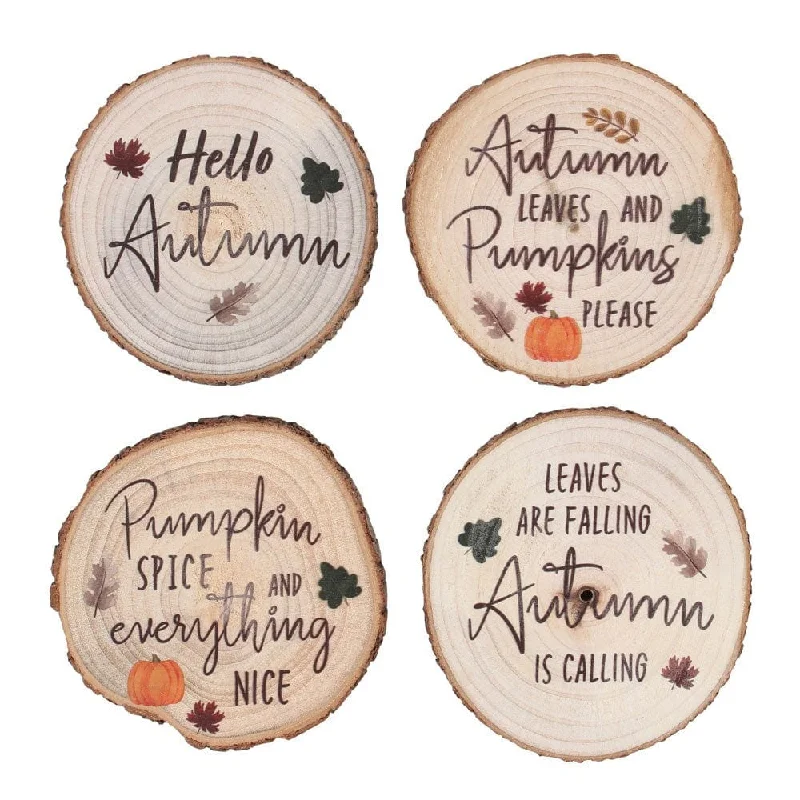 Set of Four Autumnal Coasters