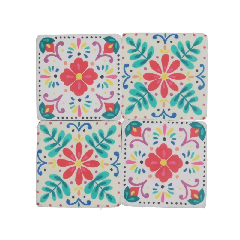 Set of Four Fiesta Resin Coasters