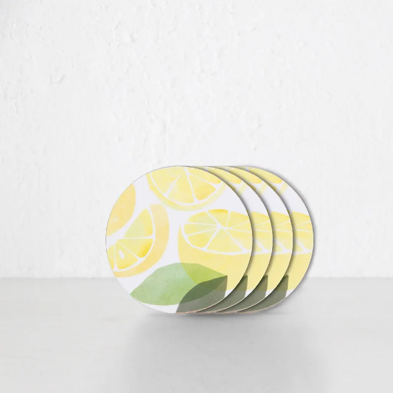 SICILY LEMON ROUND COASTER  |  SET OF 4