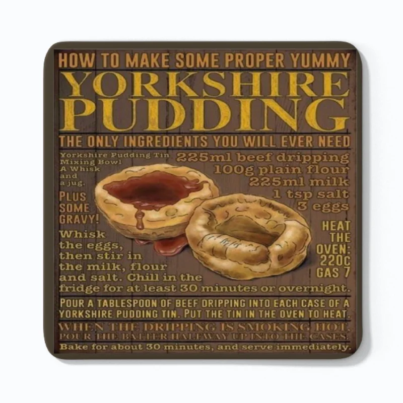 Yorkshire Pudding Recipe Coaster