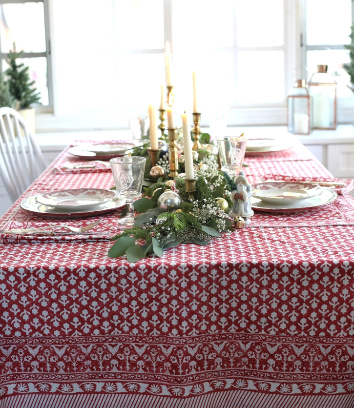 Charlotte Berry Red Table Cloth