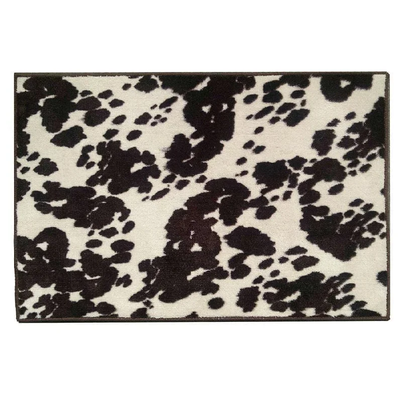 Cowhide Print Bath Rug