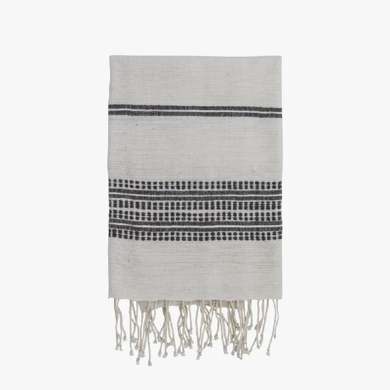 Aden Grey Stripes Hand Towel