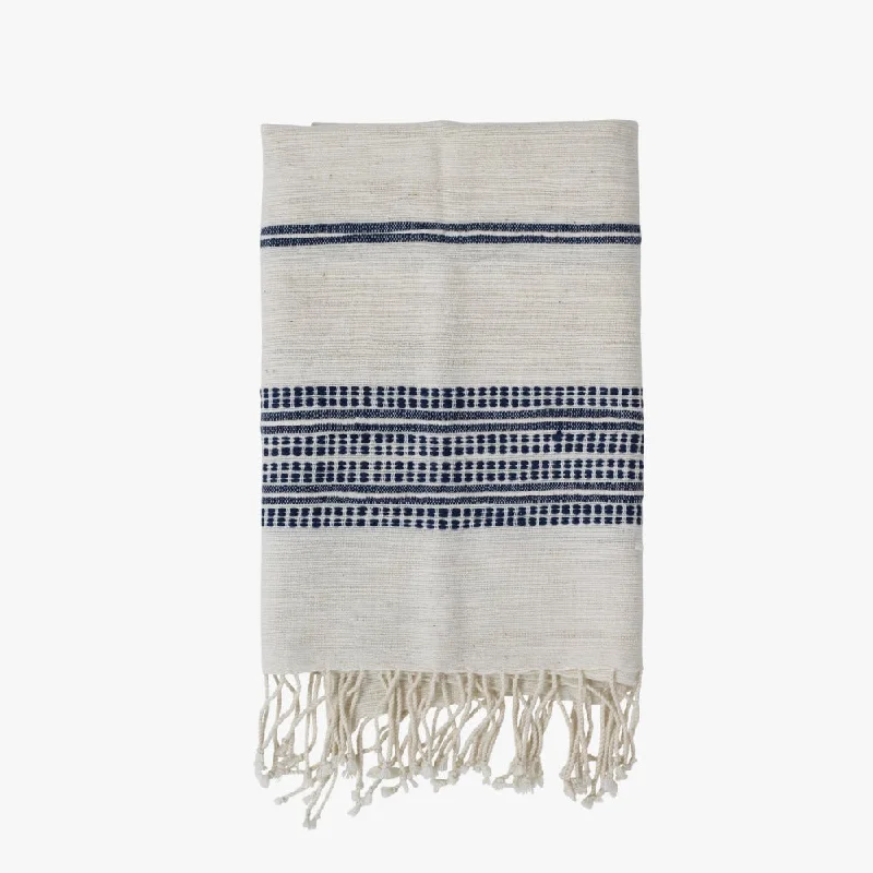 Aden Navy Stripes Hand Towel