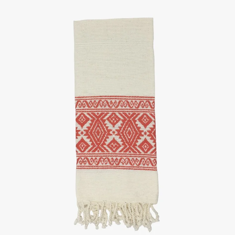 Flores Coral Hand Towel