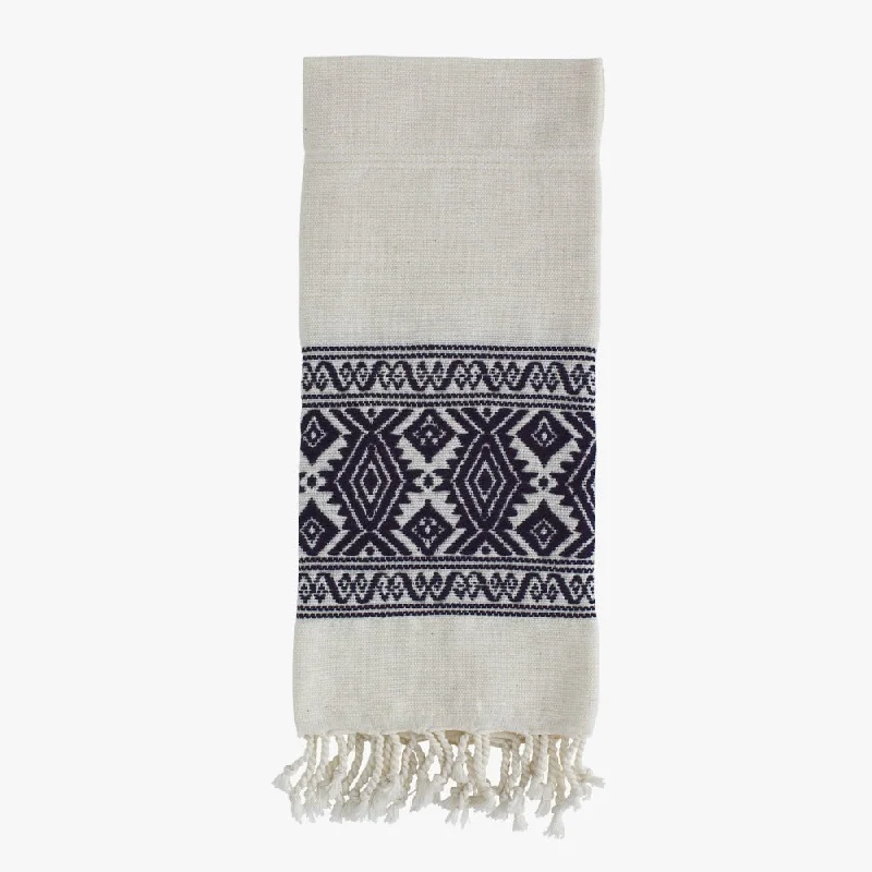 Flores Navy Hand Towel