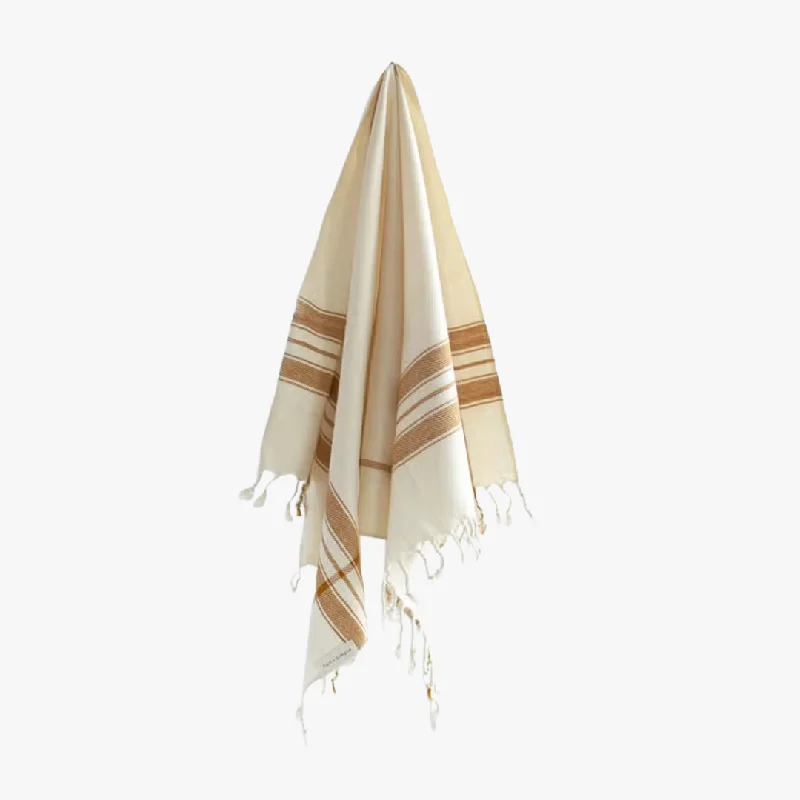 Ochre Grid Hand Towel