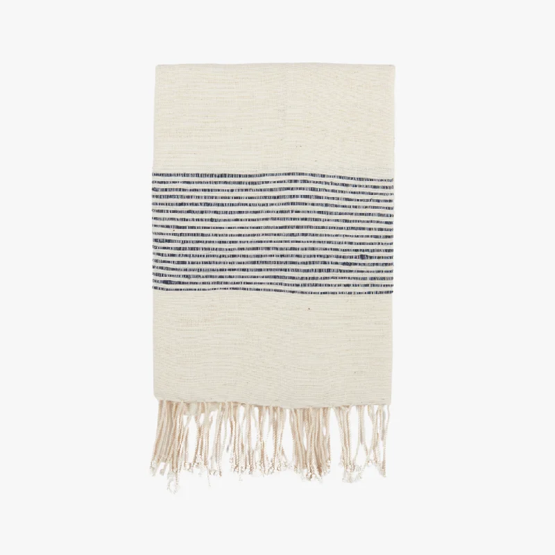 Riviera Navy Ribs Hand Towel