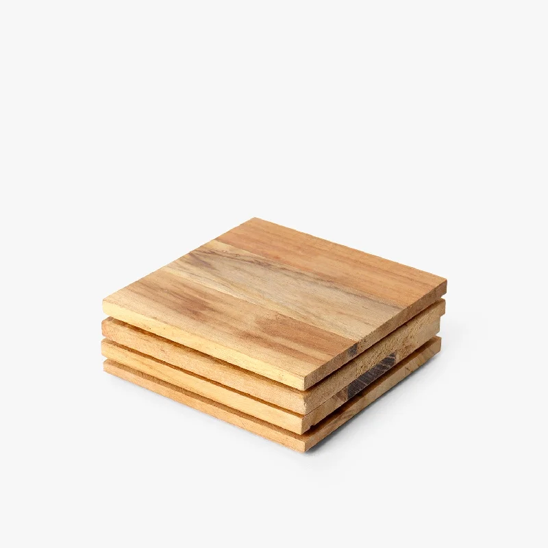 Brown Striped Sylvan Coasters (10x10x0.8 Cm)