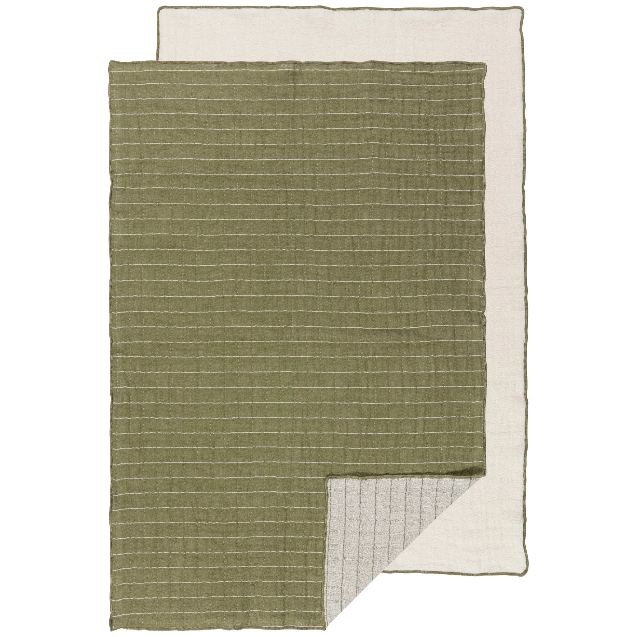 Danica Heirloom Double Weave Cotton Dishtowels - Set of 2 / Olive Branch