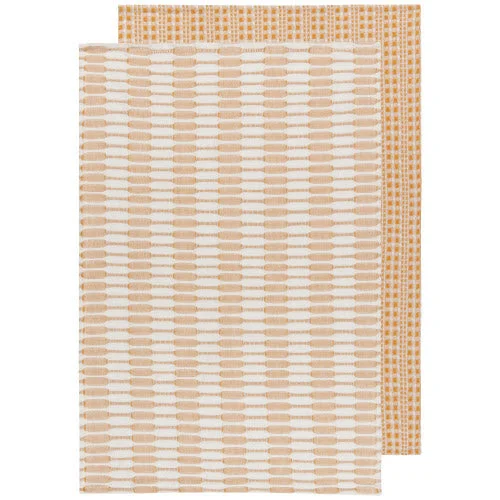 Danica Heirloom Textured Abode Dishtowel - Set of 2 / Ochre