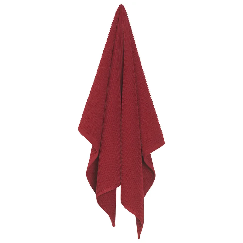 Danica Ripple Terry Cotton Dishtowel - Carmine