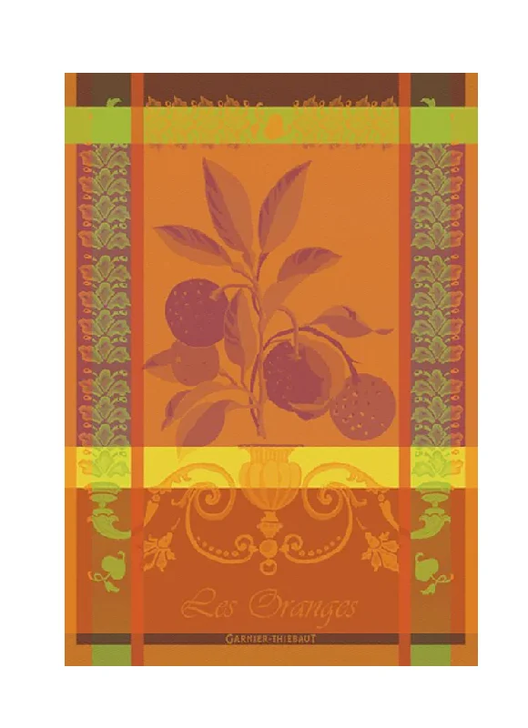 Garnier-Thiebaut Tea Towels - Torchon Les Oranges Mandarine