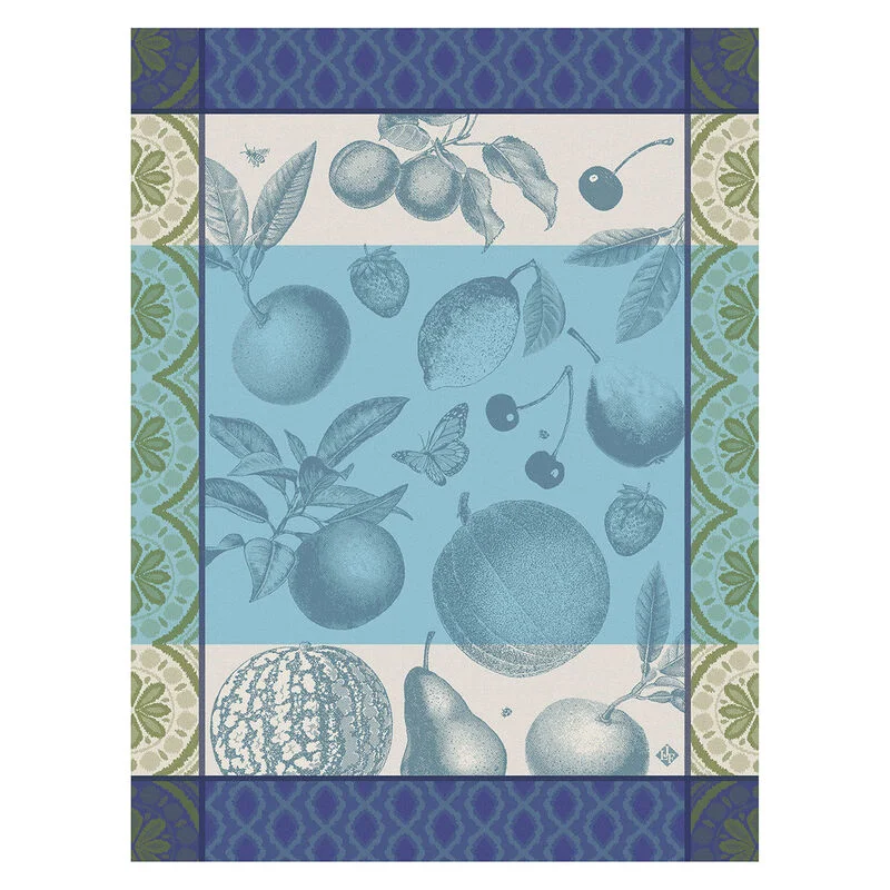 Jacquard Français Cotton Tea Towel  - Arriere-Pays Bleu