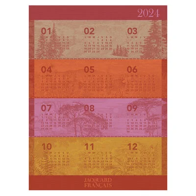 Jacquard Français Cotton Tea Towel - Calendrier 2024