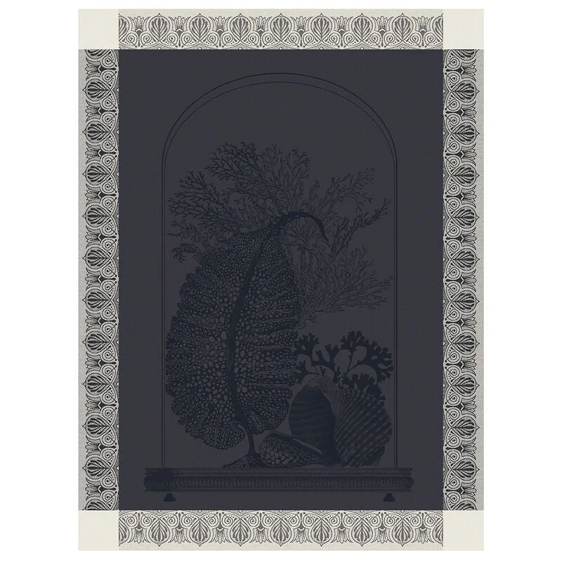 Jacquard Français Cotton Tea Towel - Curiosités Minérales Grey