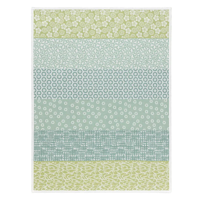 Jacquard Français Cotton Tea Towel  - Wagara Celadon