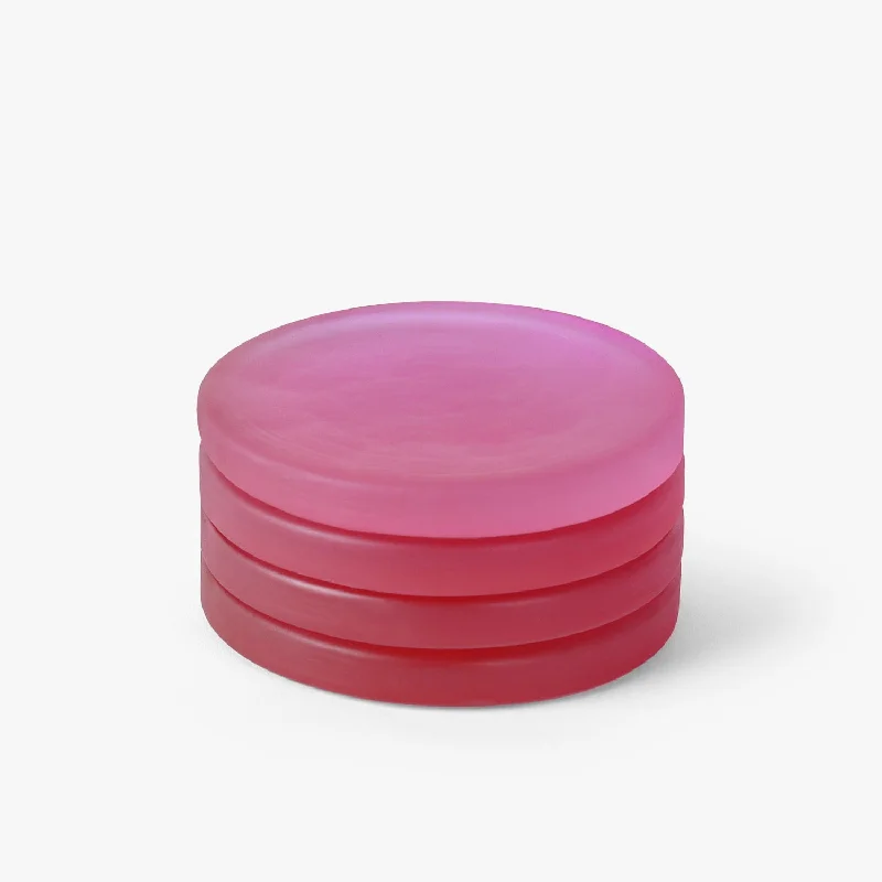 Passion Pink Round Coasters (10x10x1 cm)