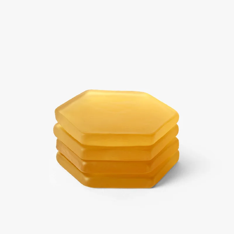 Sunshine Mango Hexagon Coasters (10x10x1 cm)