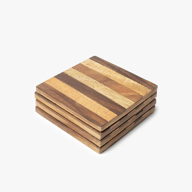 Sylvan Striped Coasters (10x10x1 cm)