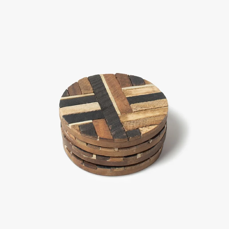 Tetris Block Wooden Coasters (10x10x0.7 Cm)