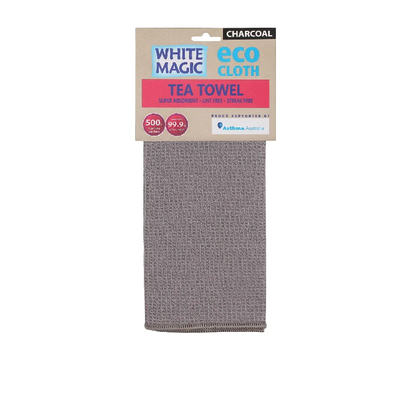 White Magic Eco Cloth Tea Towel Charcoal