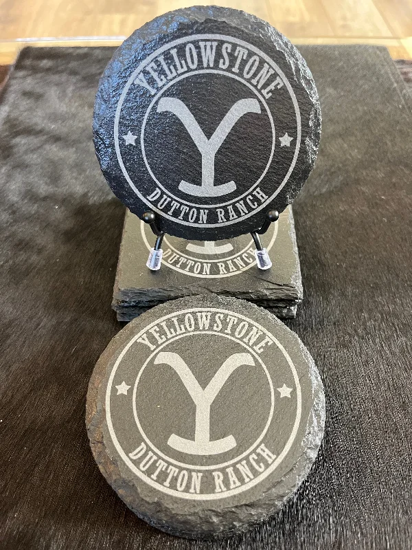 Yellowstone Engraved Slate Coasters