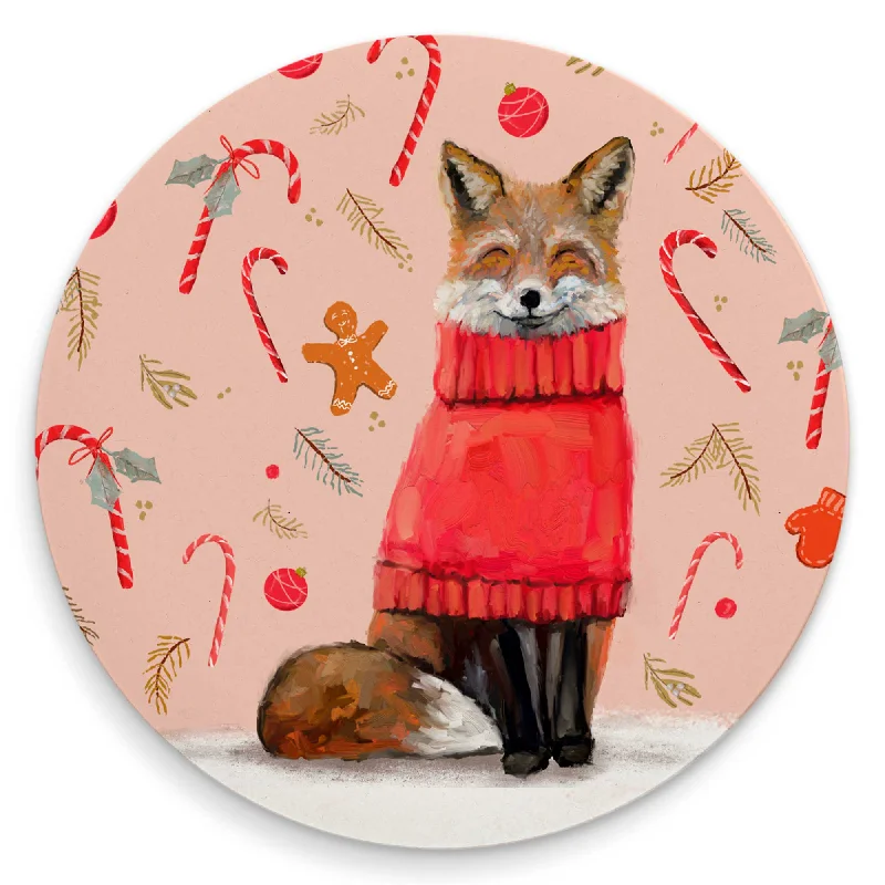 Hot Cocoa Fox Coaster