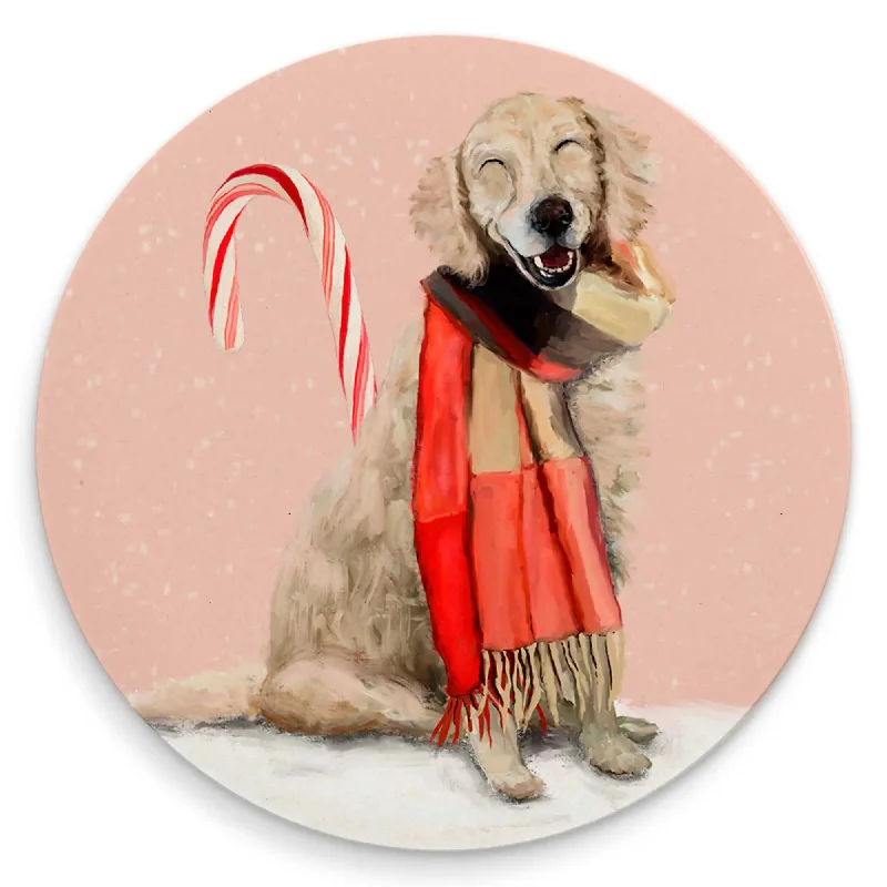 Hot Cocoa Golden Retriever Coaster