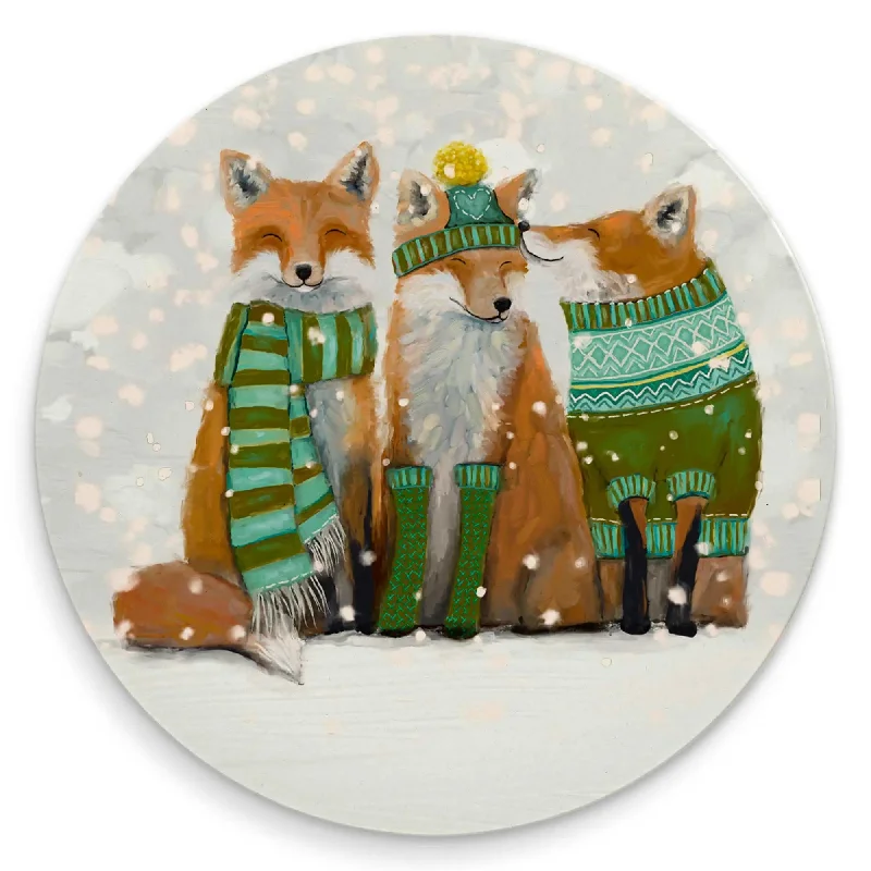 Santa Claws Fox Trio Coasters