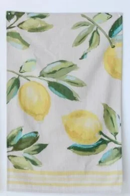 Lemon Stripe Cotton Tea Towel