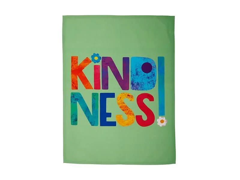 M&w Kasey Rainbow Be Kind Tea Towel 50x70cm Kindness