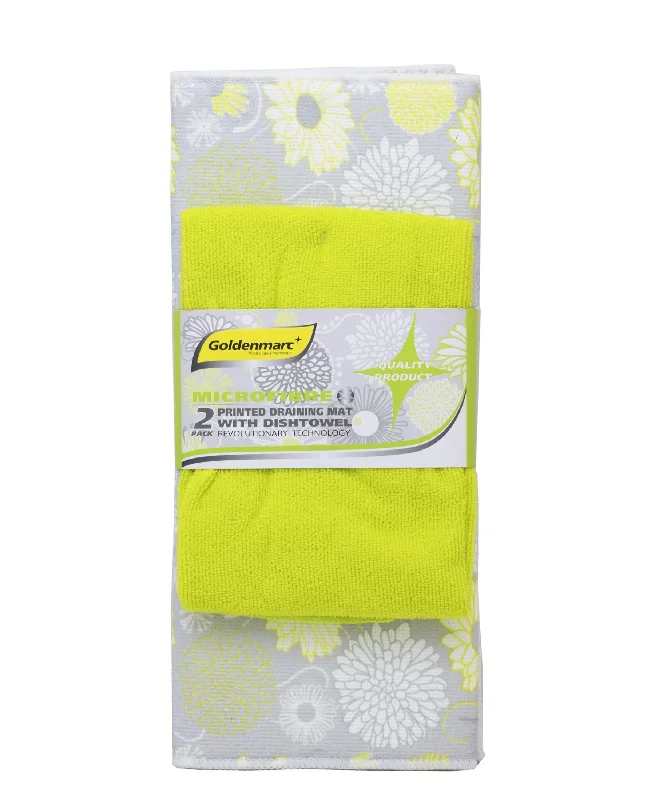 O2 2 Piece Microfibre Dish Towel - Green