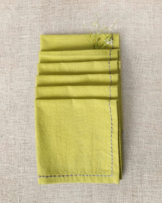 Verandah Cocktail Napkins (Set of 6) - Lime